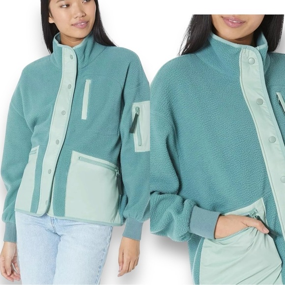 Madewell Jackets & Blazers - NWT MWL By Madewell Women's Drapey Sherpa Buick Snap Front Jacket Size XL